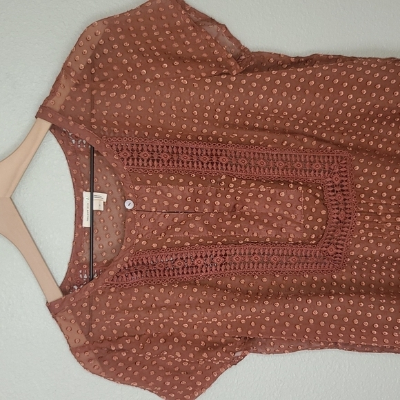 Meadow Rue from Anthro Silk Grasslands Polka Dot Top - Picture 3 of 11